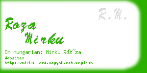 roza mirku business card